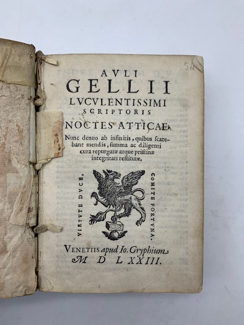 Auli Gellii luculentissimi scriptoris Noctes Atticae...